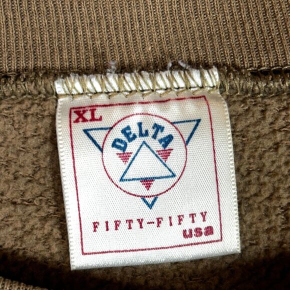 Vintage Delta USA Alaska Spellout Sweatshirt size XL USA Made Flower Print - Picture 2 of 6